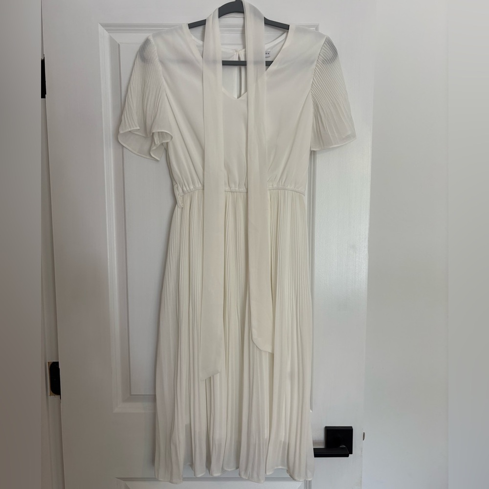 Baltic Born Cream Pleated Midi Dress